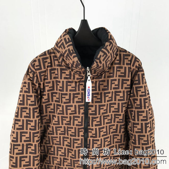 FENDI芬迪 18專櫃同步秋冬新款 全方位FF圖案 立體羽絨棉服 情侶款 ydi2214